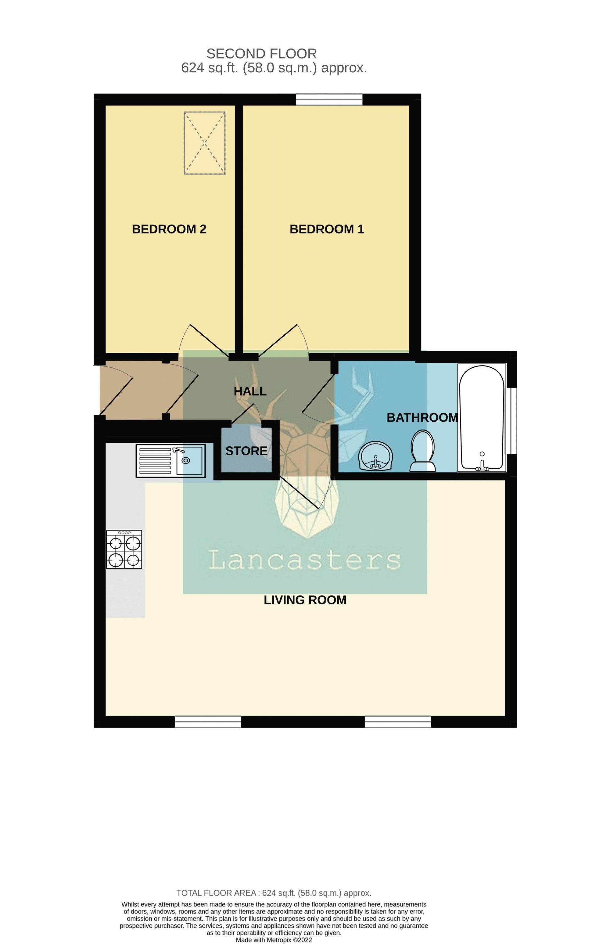 Flat 8, Francesca Court, Cowes floorplan