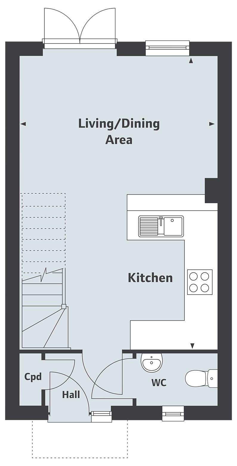 2 Bedrooms Semi-detached house for sale in 