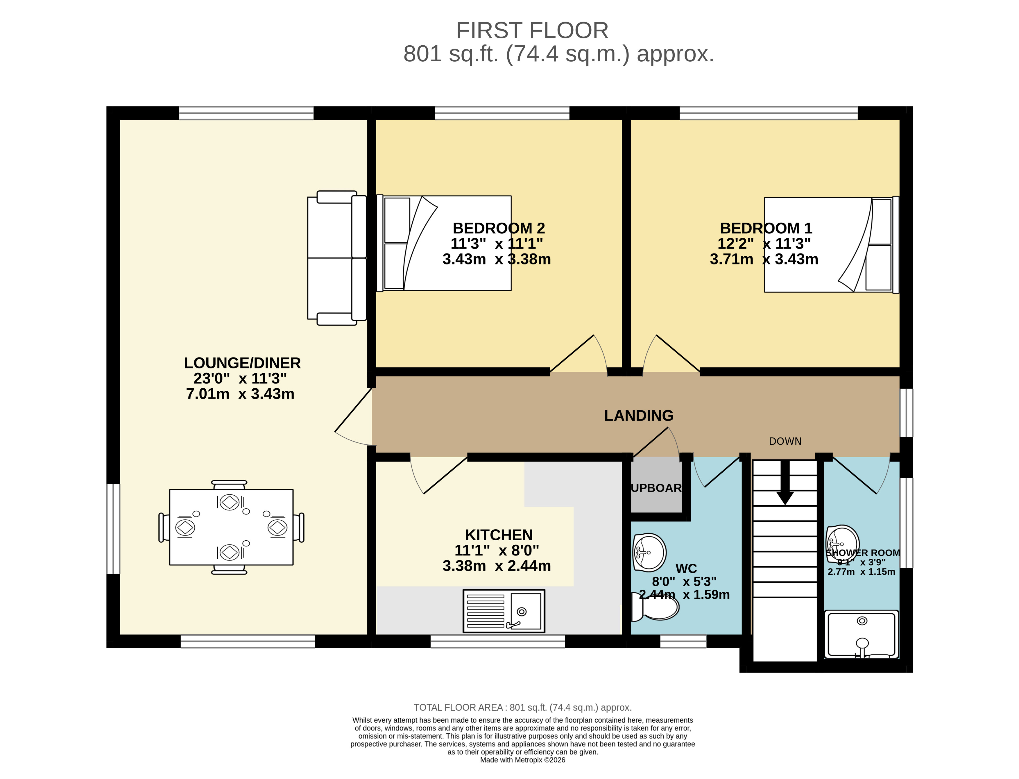 Flat 1, 21, Blenheim Road, Horspath, Oxford floorplan