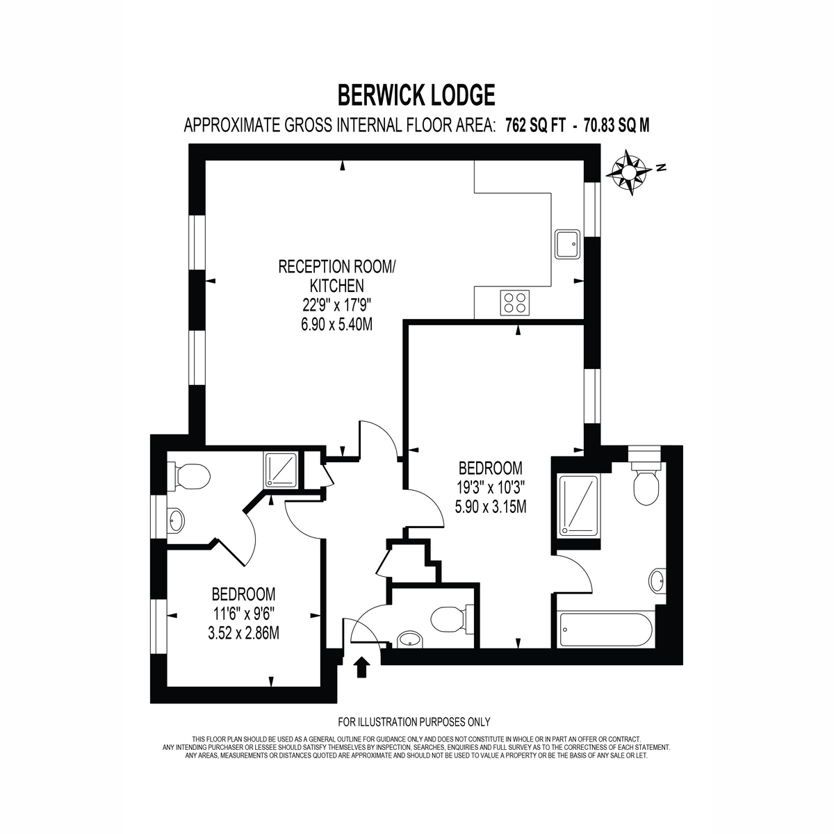Flat 3, Berwick Lodge, Reigate floorplan