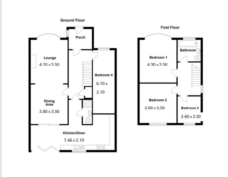 122, Oadby Road, Wigston floorplan