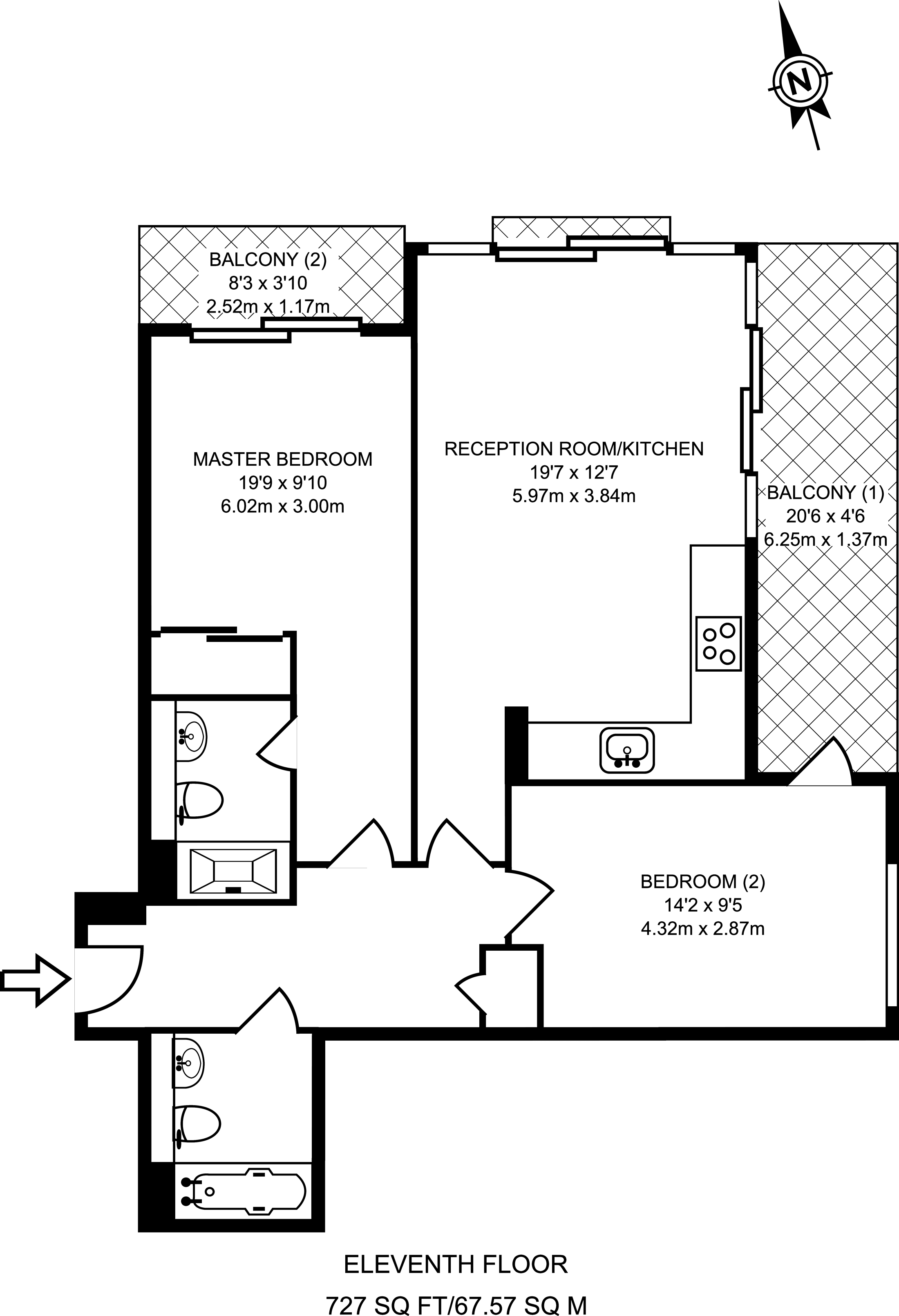 2 Bedrooms Flat to rent in Western Gateway, Royal Docks E16