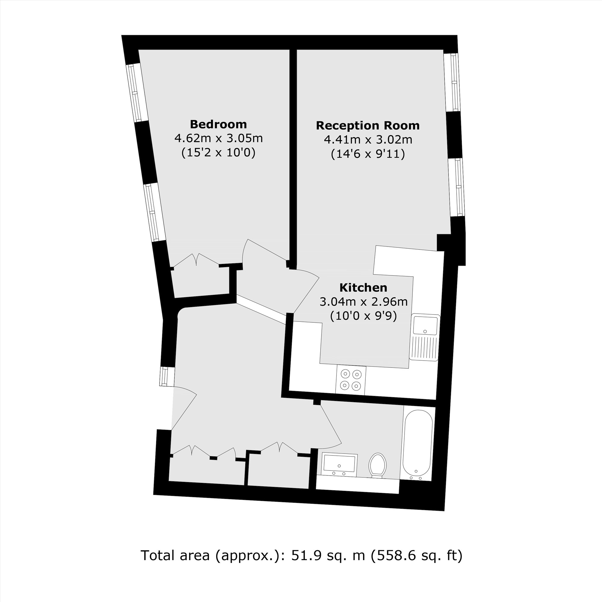 Flat 7, 28, Tooting High Street, London floorplan