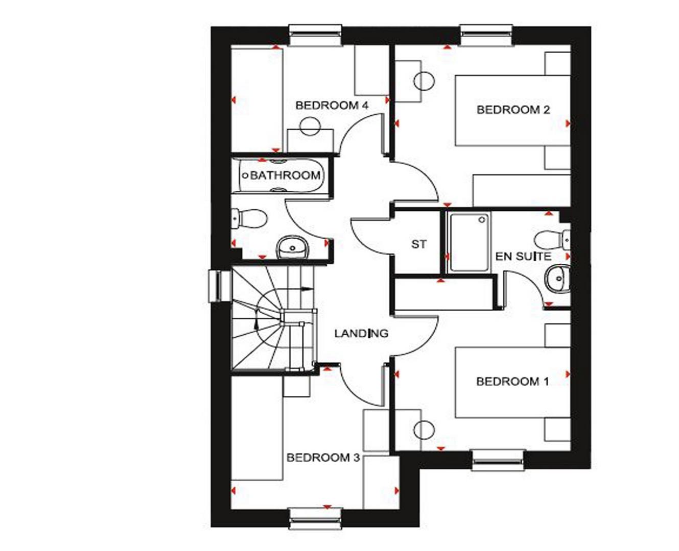 Plot 189, 45, Calamint Road, Corby floorplan
