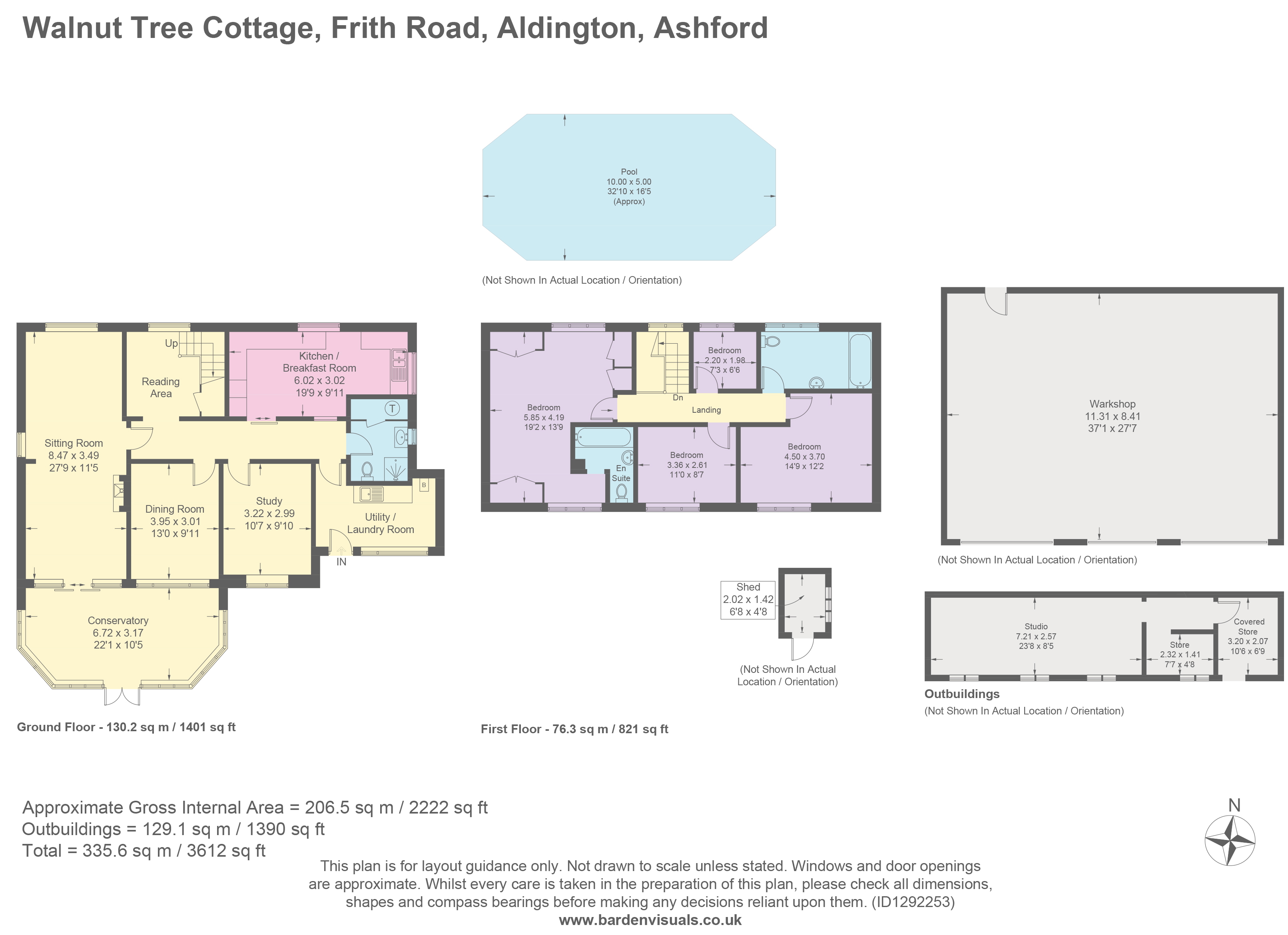 Walnut Tree Cottage, Frith Road, Aldington floorplan