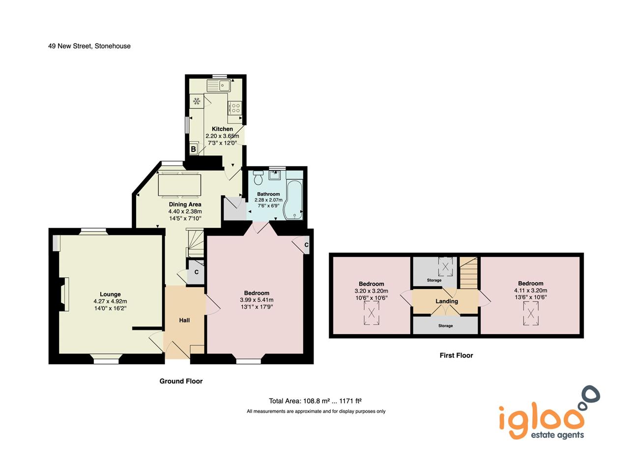 49, New Street, Stonehouse floorplan