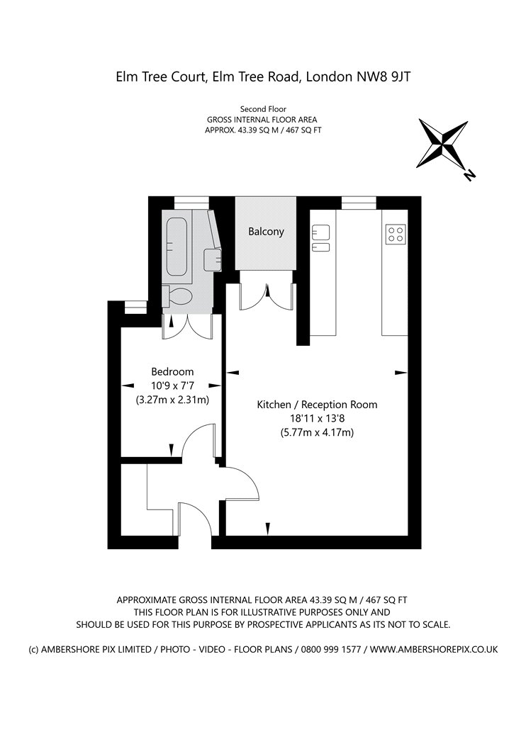 208, Elm Tree Court, St John's Wood floorplan
