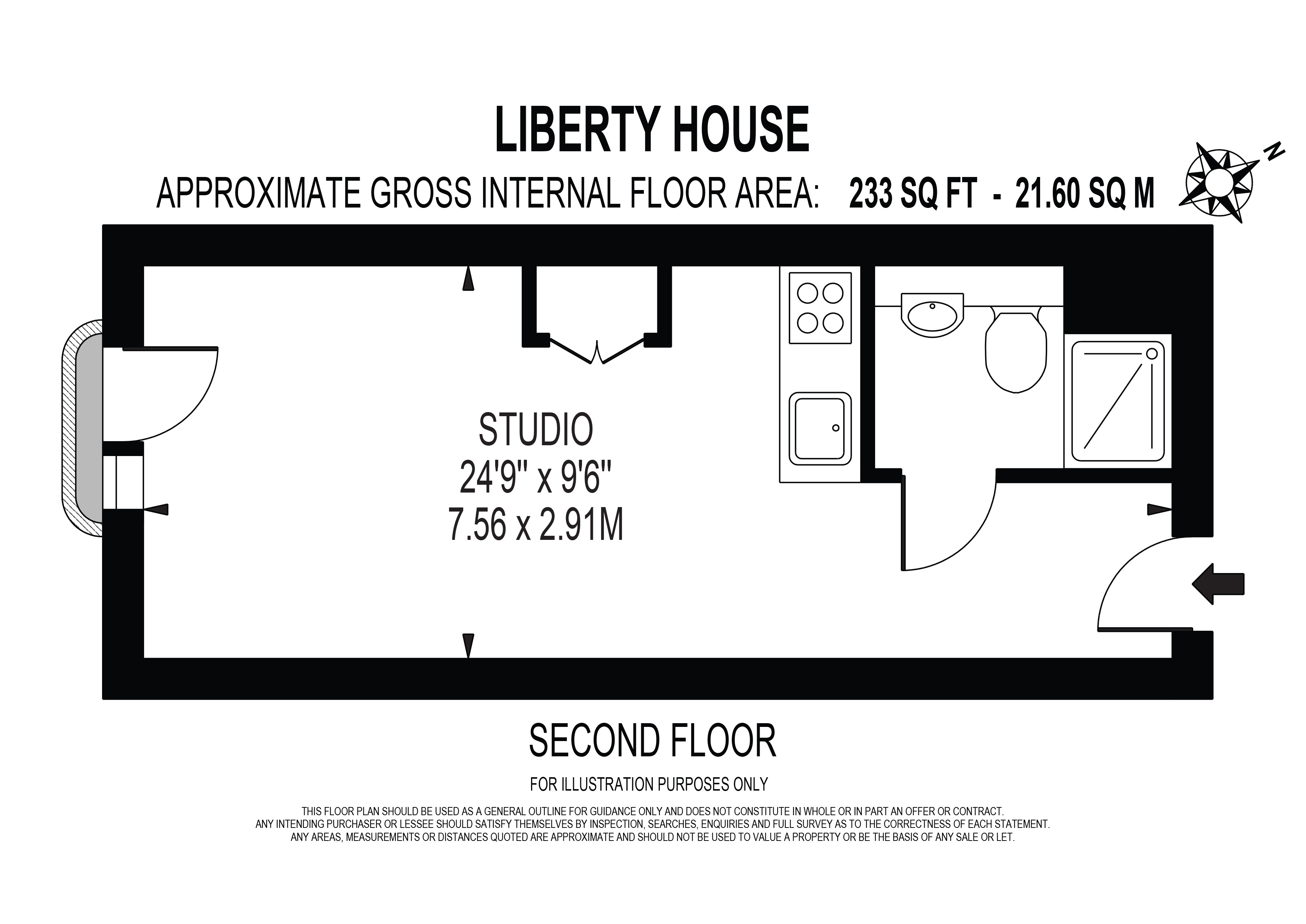 Flat 1, Liberty House, 16, Victoria Road, FELTHAM floorplan