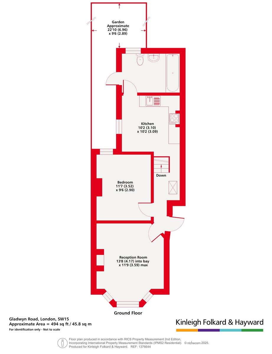 Ground Floor Flat, 25, Gladwyn Road, London floorplan