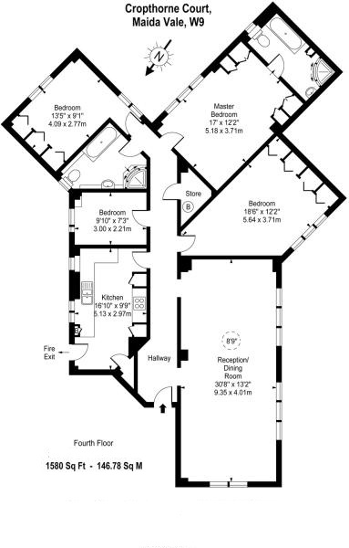 4 Bedrooms Flat to rent in Cropthorne Court, Maida Vale, London W9