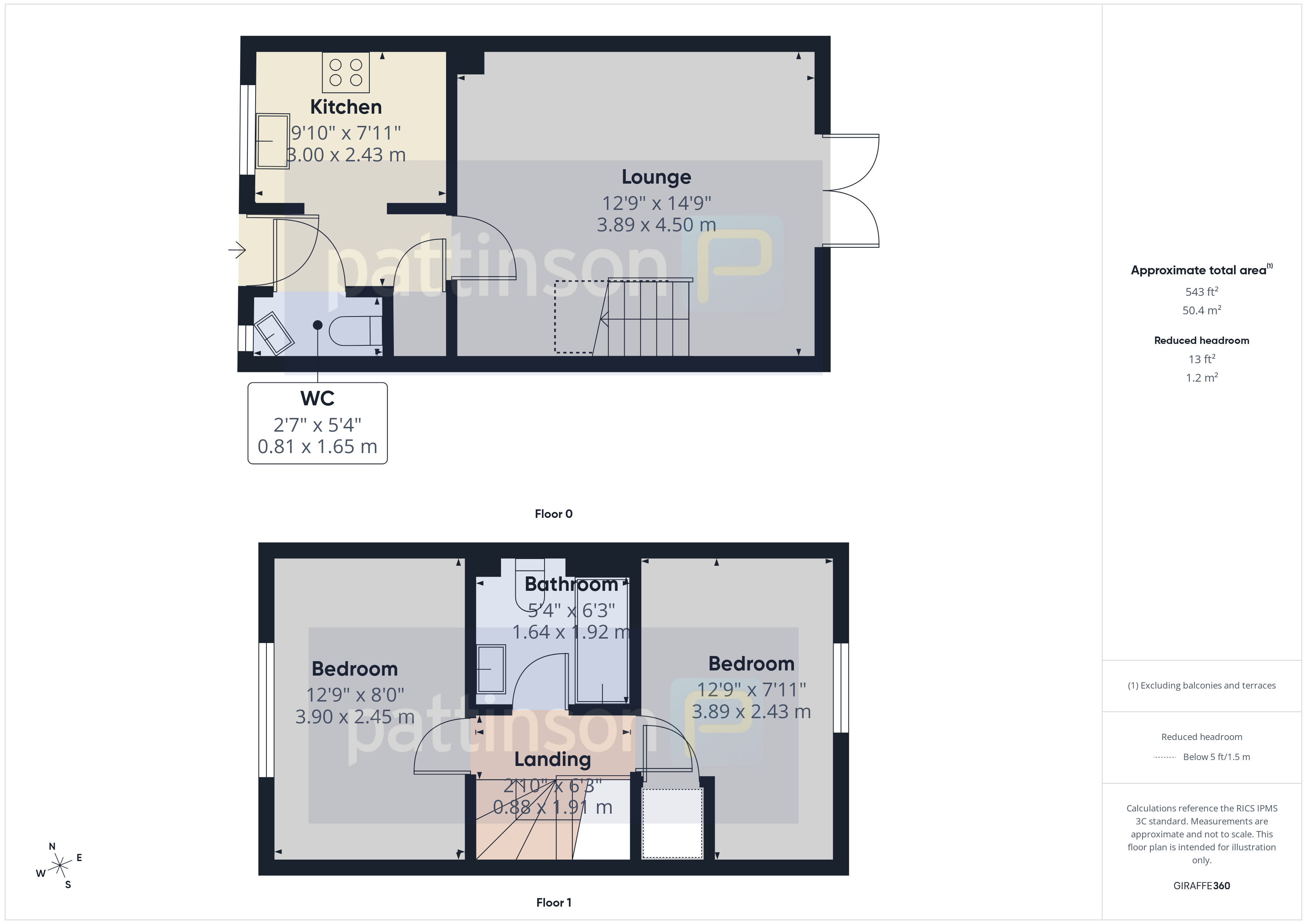 82, Arkless Grove, Consett floorplan