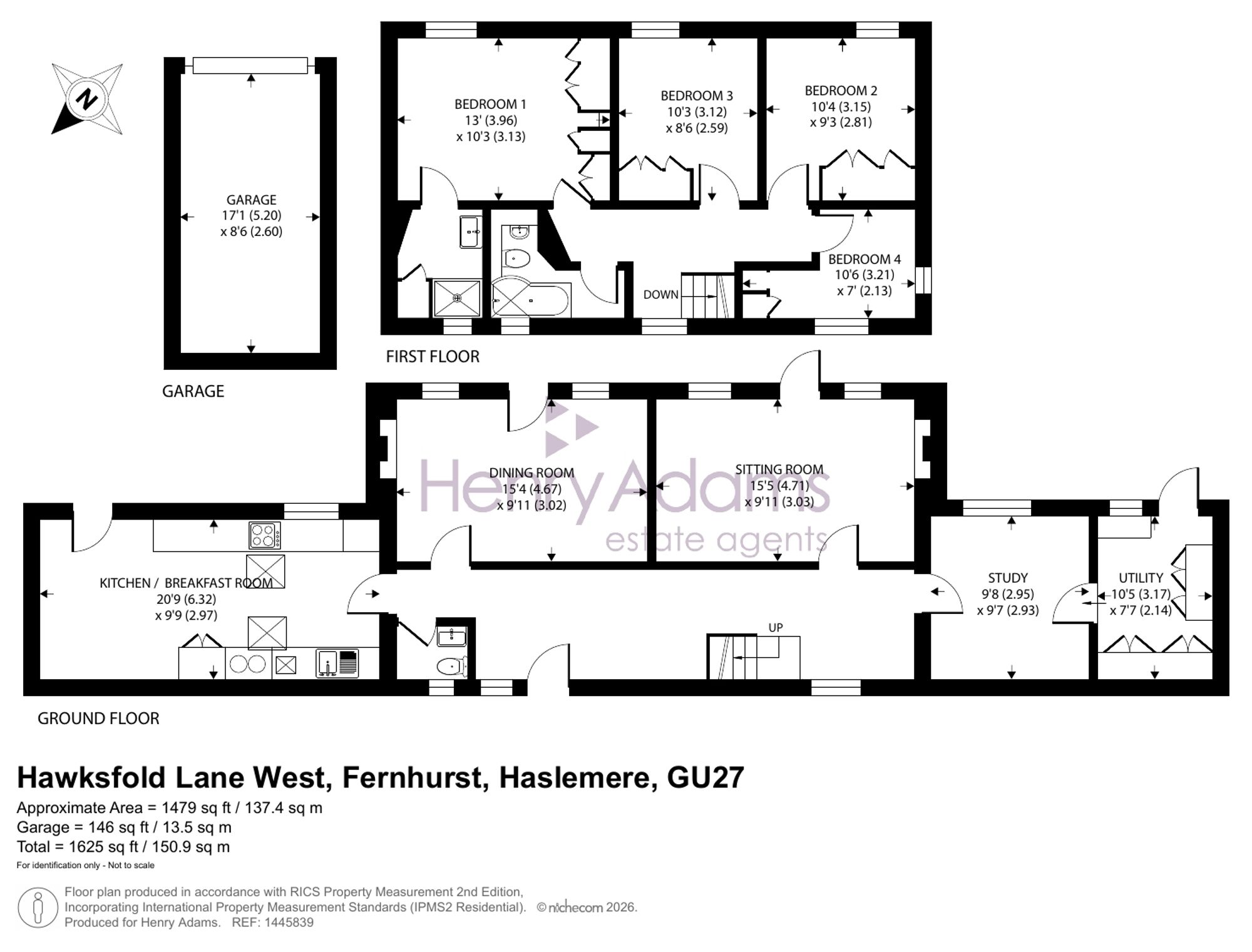 Wayside Hawksfold Lane West, Haslemere floorplan