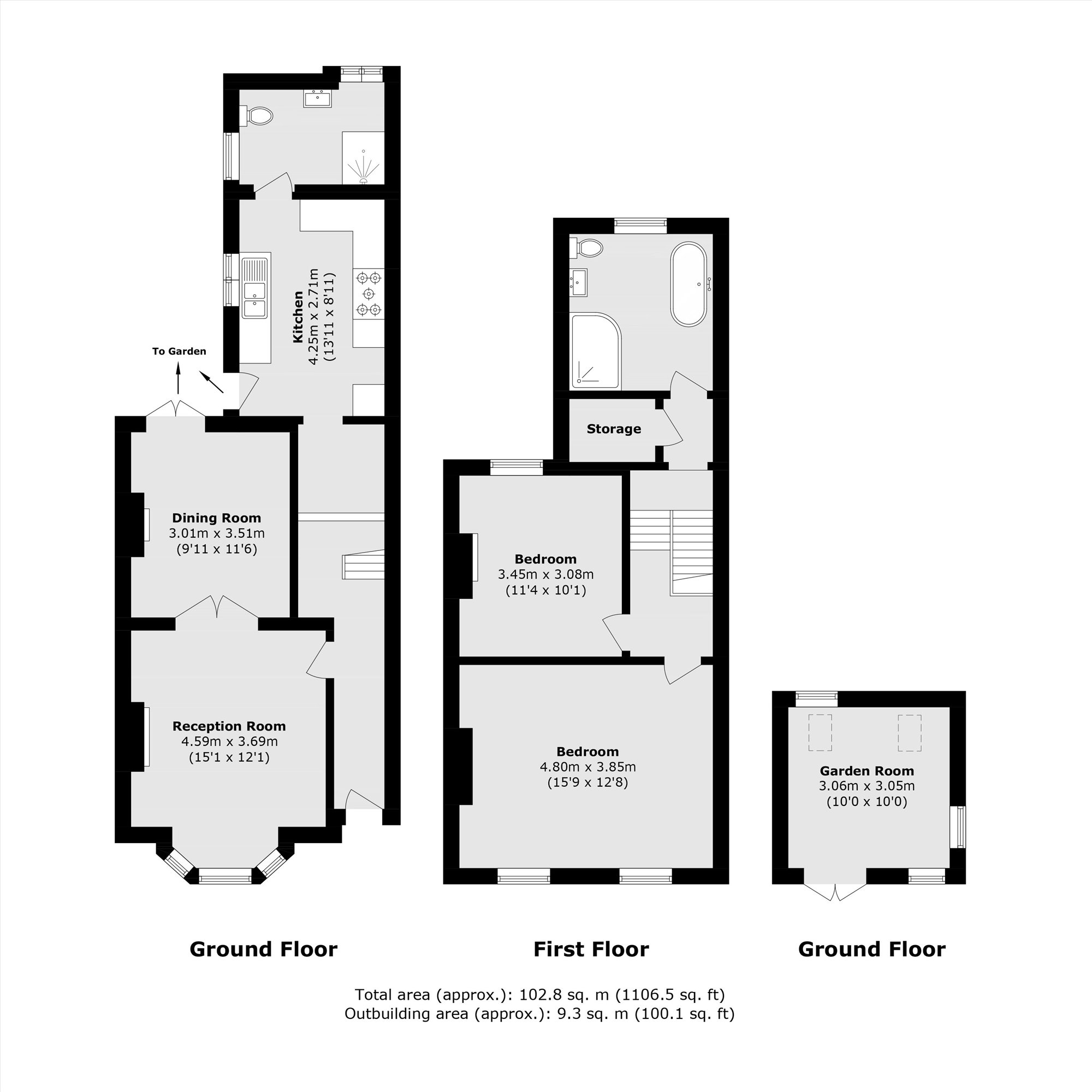 194, Haydons Road, London floorplan
