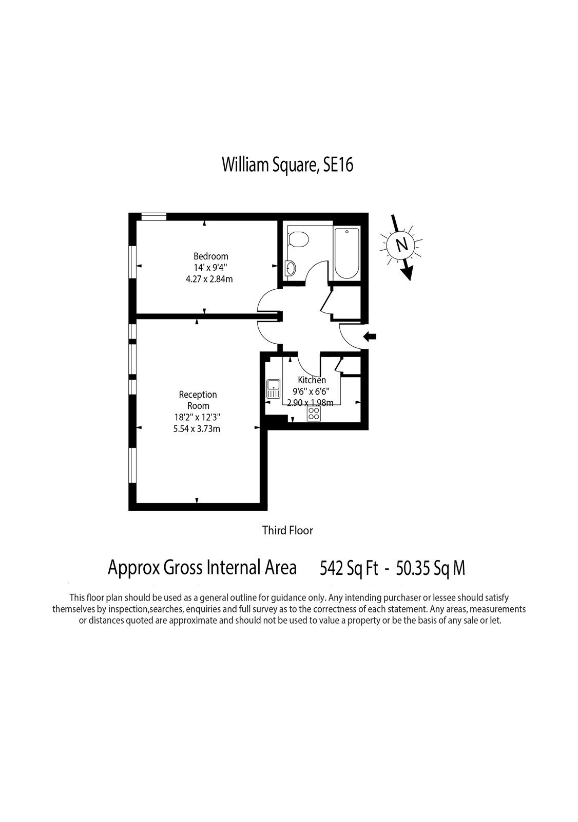 Apartment 11, William Square, London floorplan