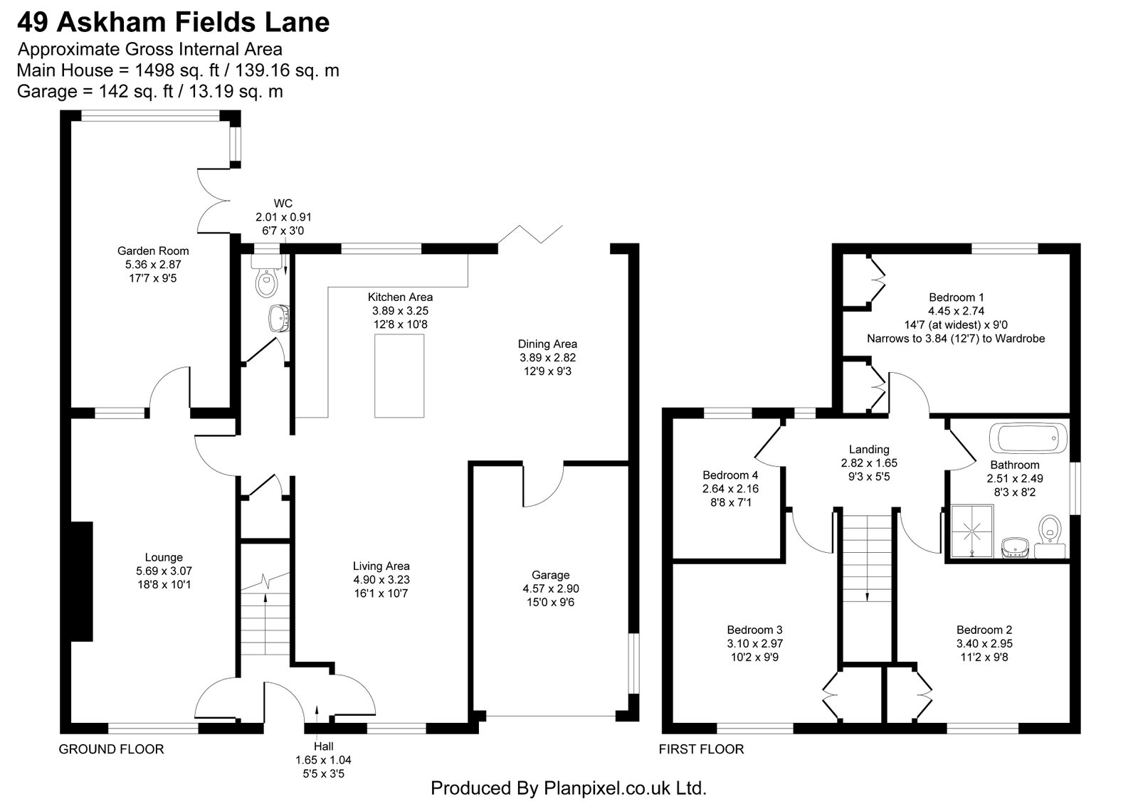 49, Askham Fields Lane, York floorplan
