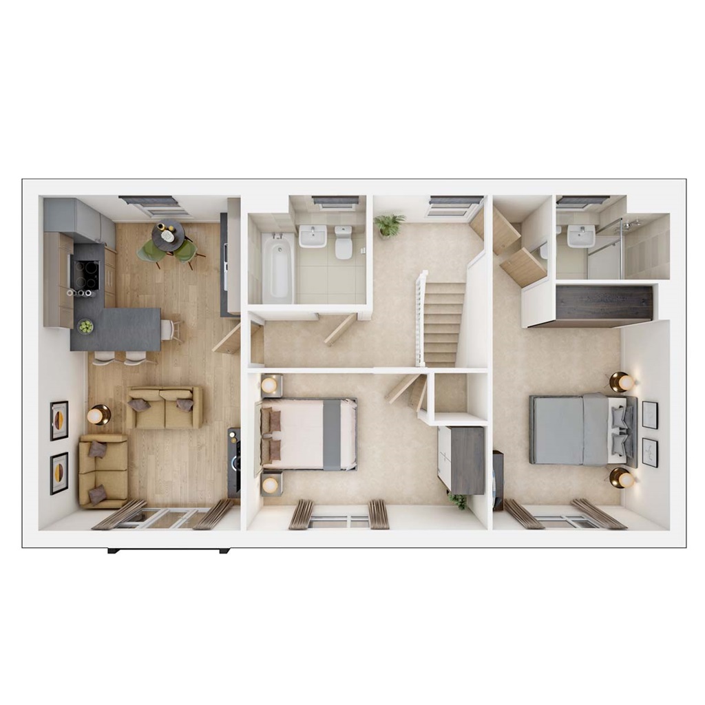 The Hartdale - Plot 342, Deben Park At Brightwell Lakes, Ipswich Road, Martlesham floorplan