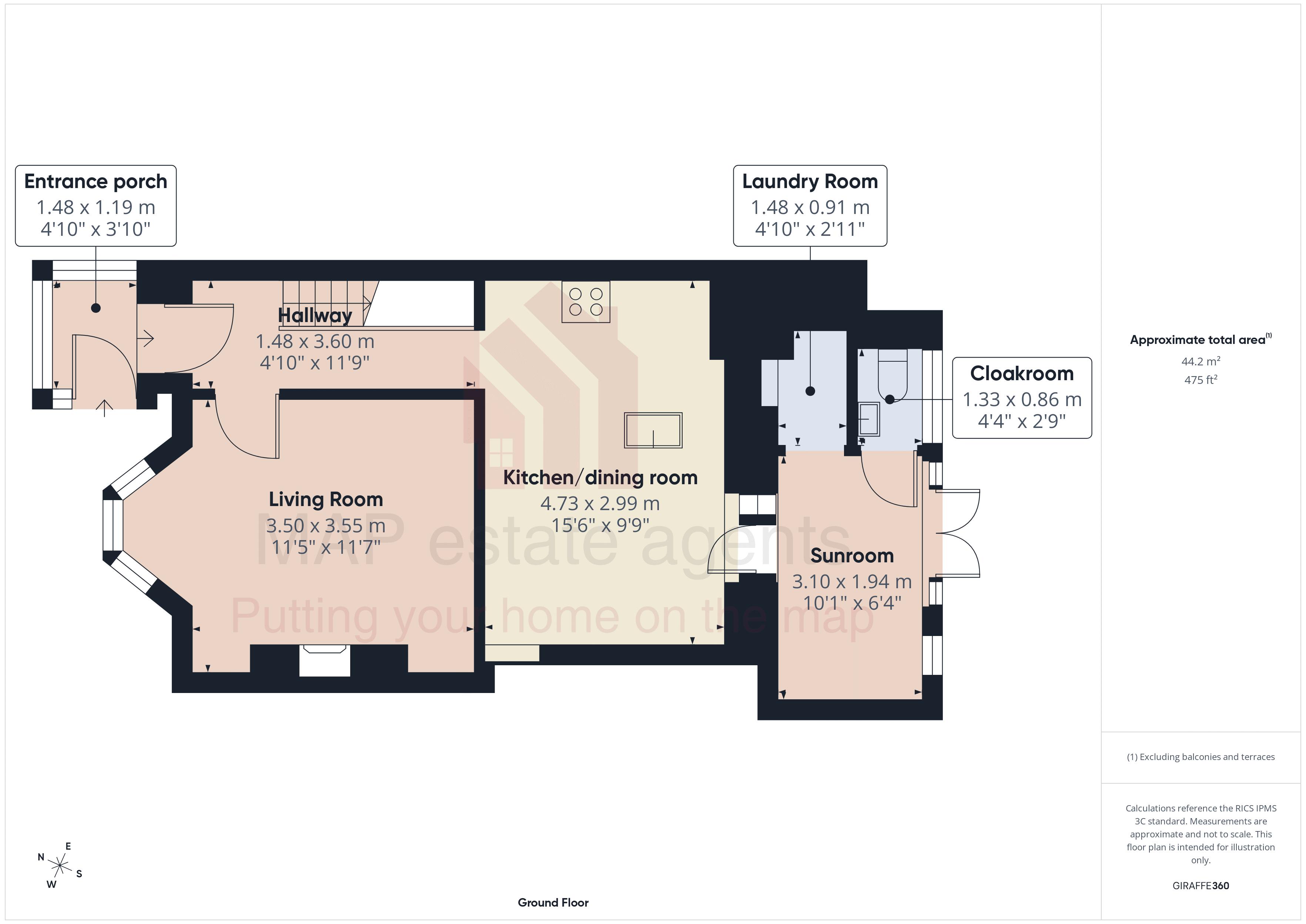 2, Rose Row, Redruth floorplan