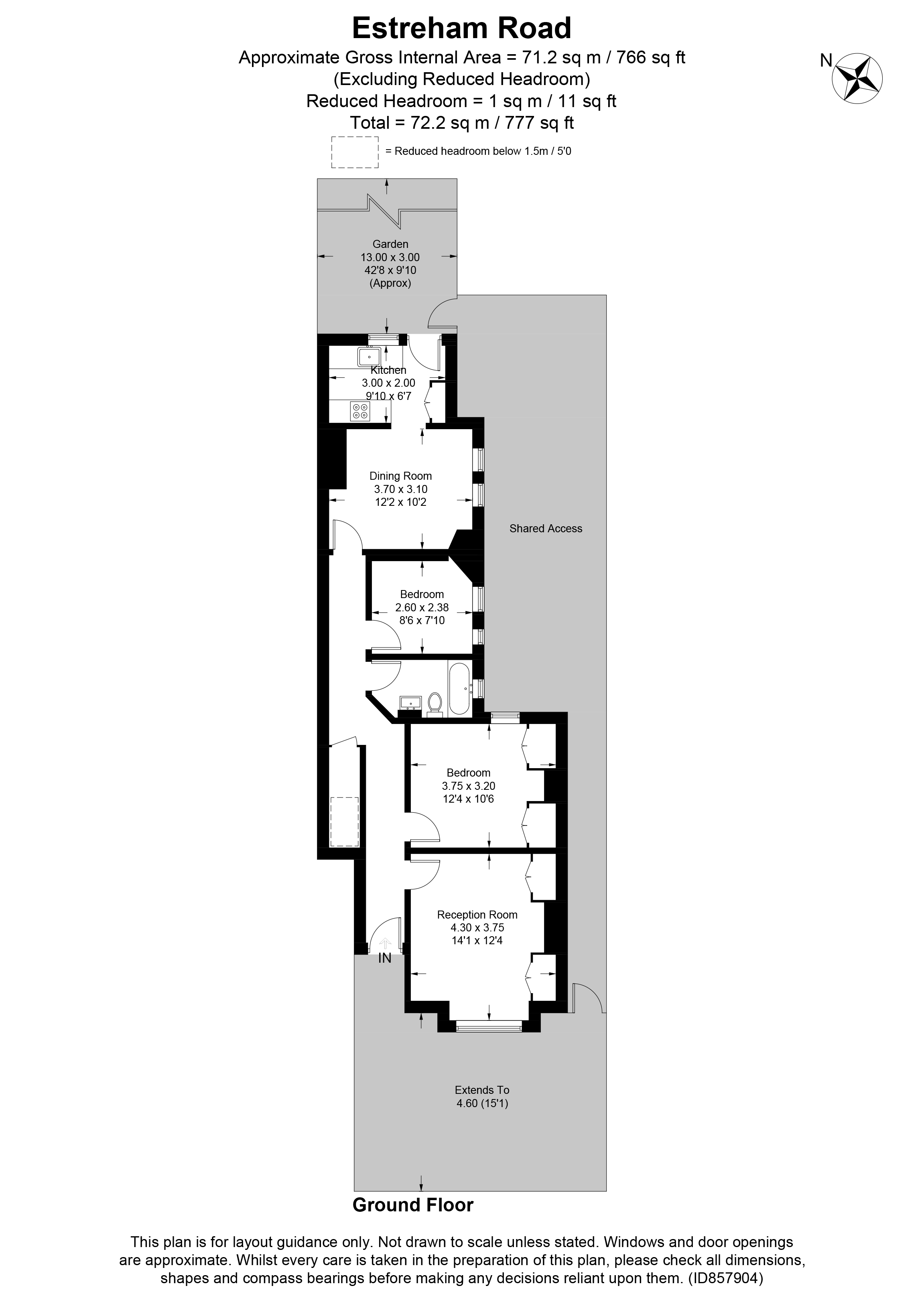 2, Estreham Road, London floorplan