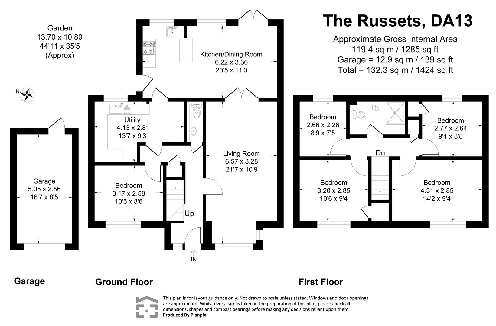 24, The Russets, Gravesend floorplan