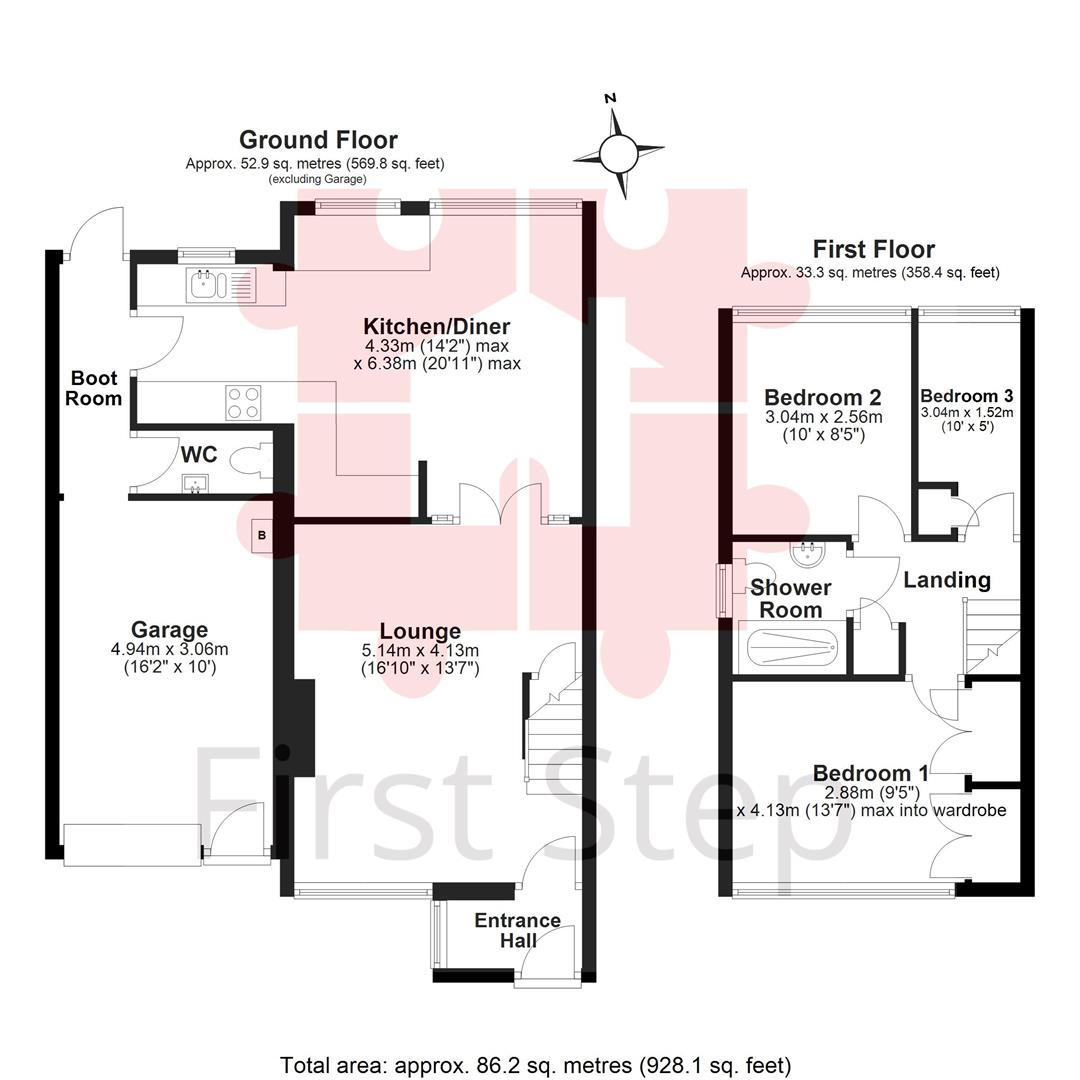 12, Chase Close, Arlesey floorplan