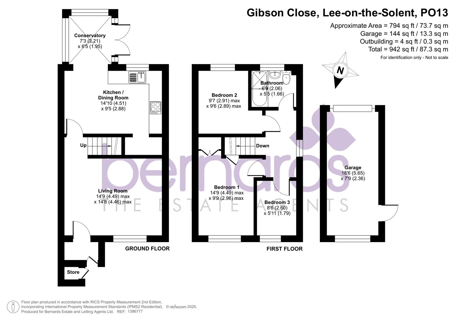 27, Gibson Close, Lee-On-The-Solent floorplan