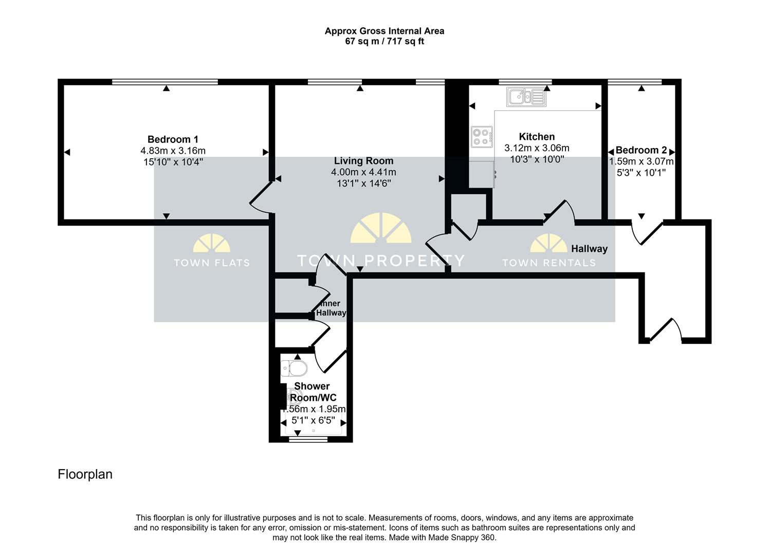 24 Tavistock, 12-14, Devonshire Place, Eastbourne floorplan