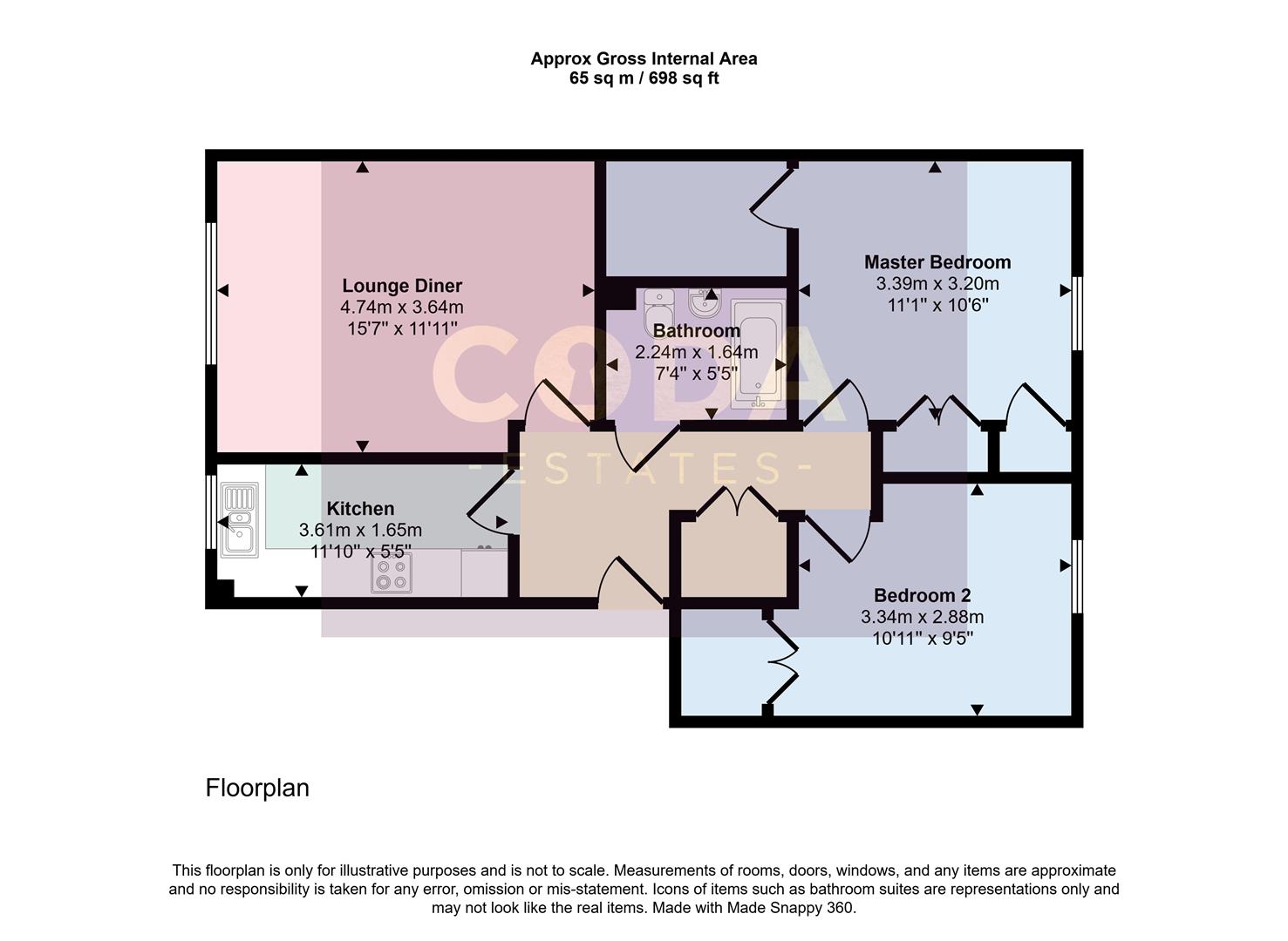 23, Edward Place, Glasgow floorplan