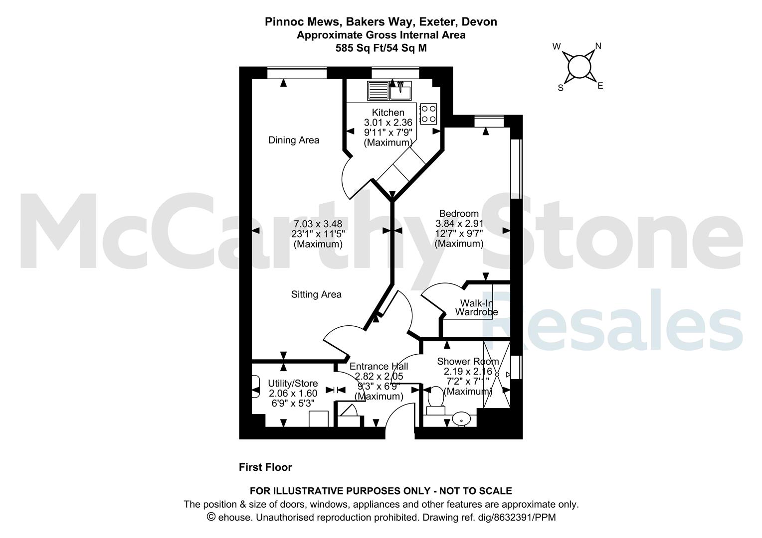 23 Pinnoc Mews, Bakers Way, Exeter floorplan
