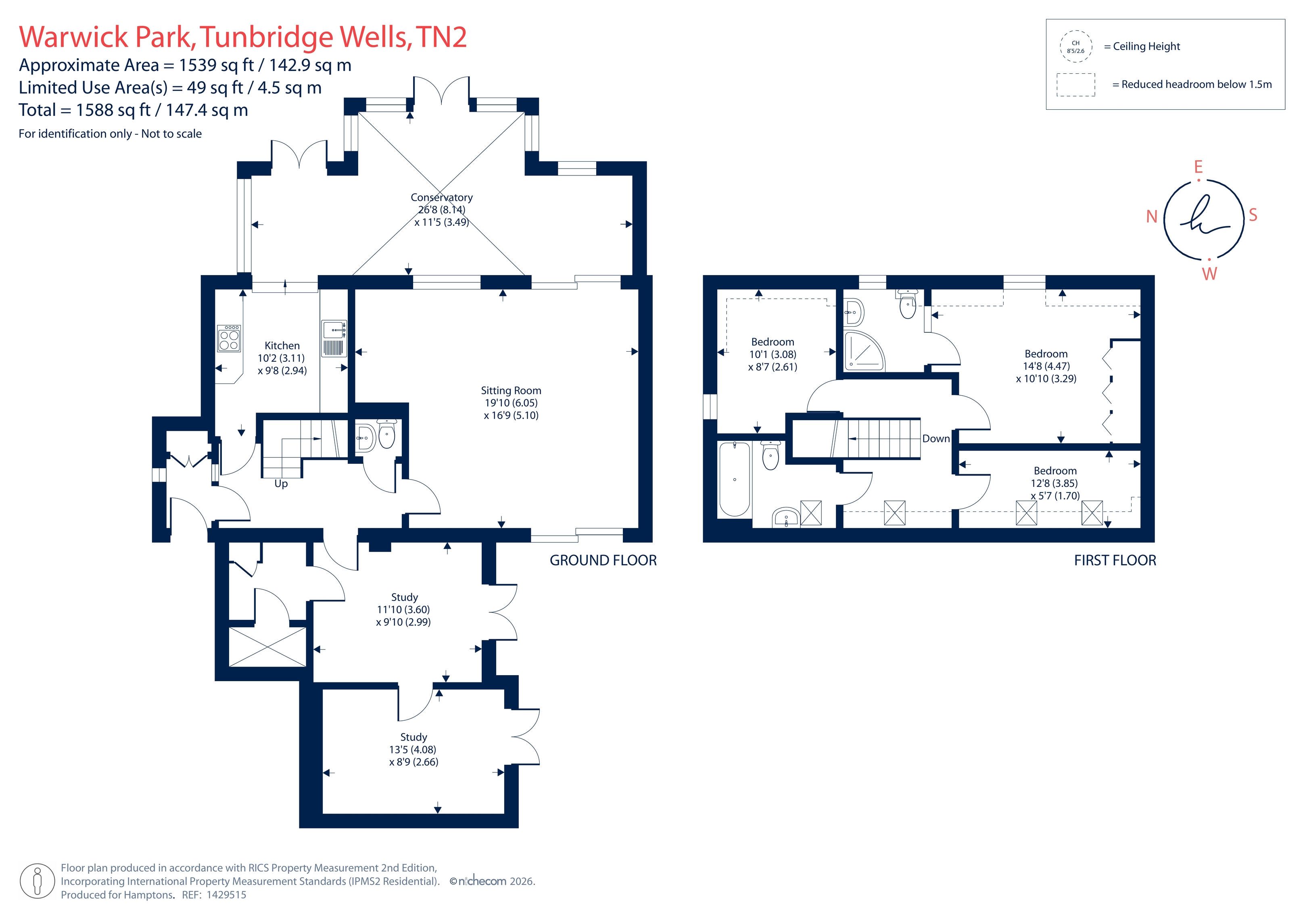 44, Warwick Park, Tunbridge Wells floorplan