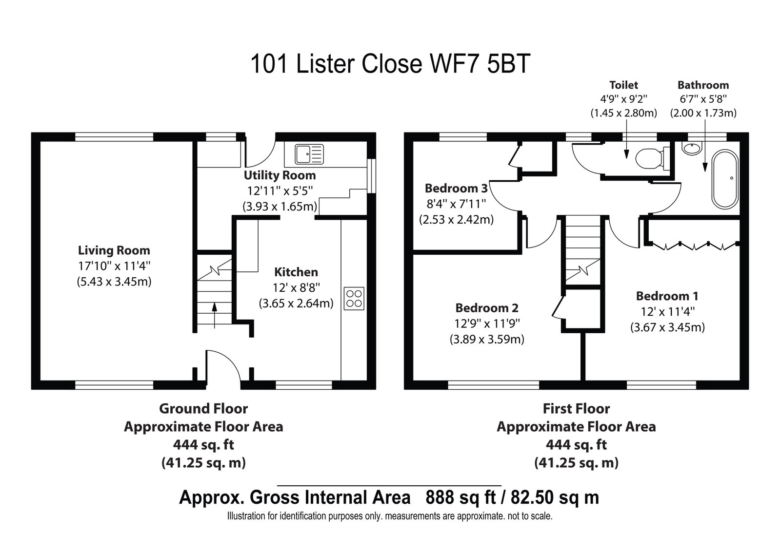 101, Lister Close, Pontefract floorplan