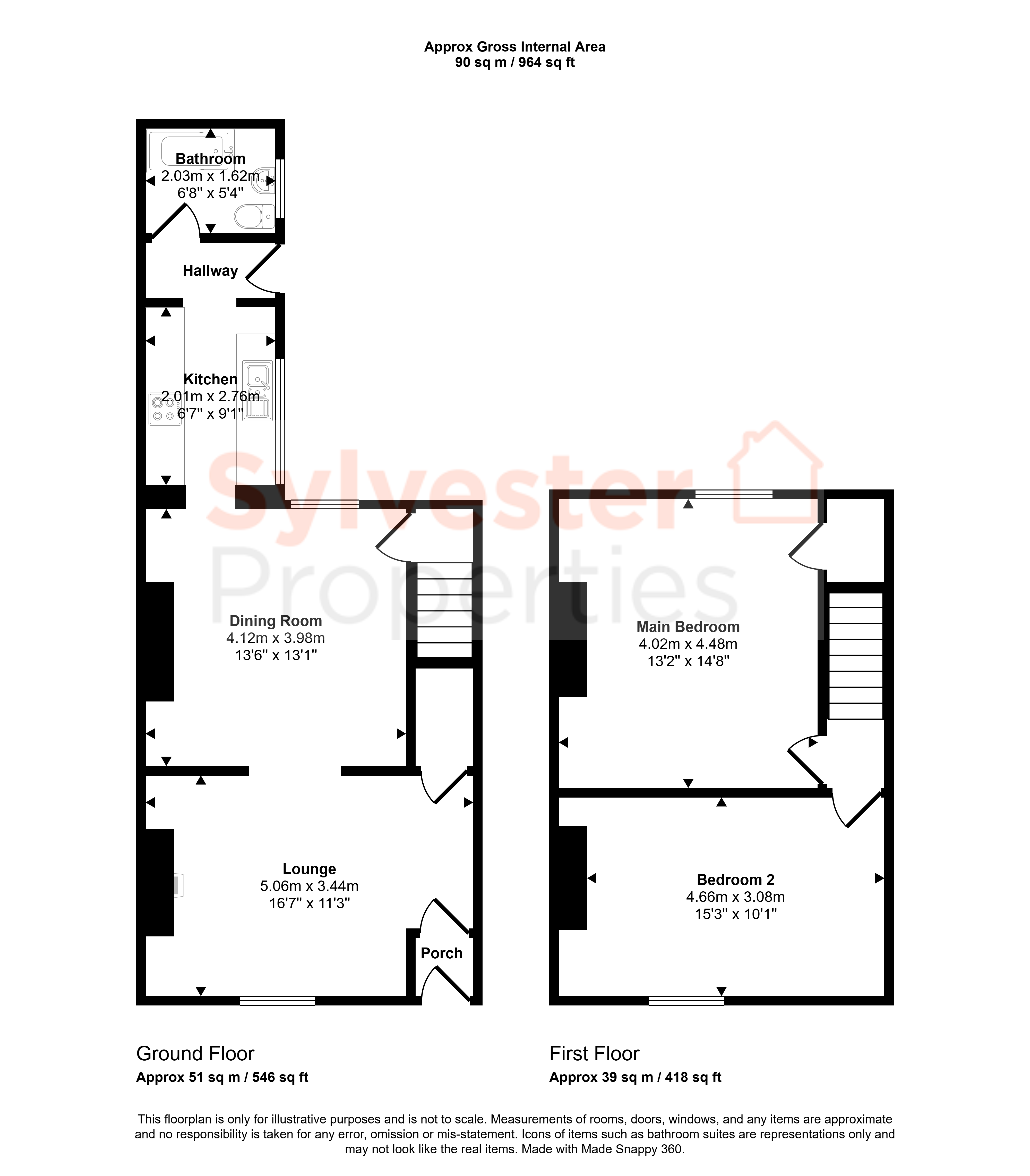 6, Prospect Terrace, Stanley floorplan
