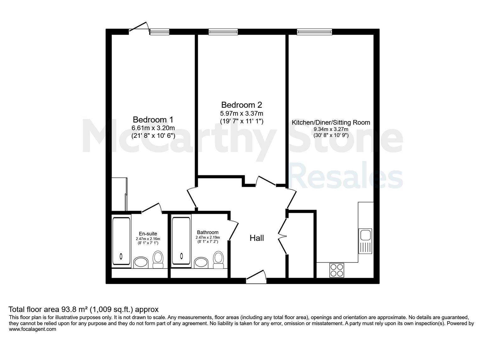 46 Uplands Place, High Street, Cambridge floorplan