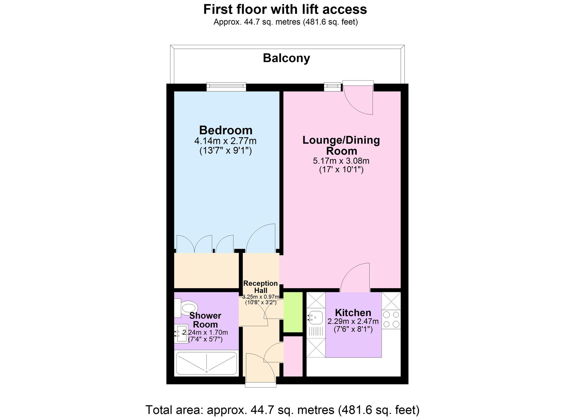Flat 21, Glenside Court Higher Erith Road, Torquay floorplan