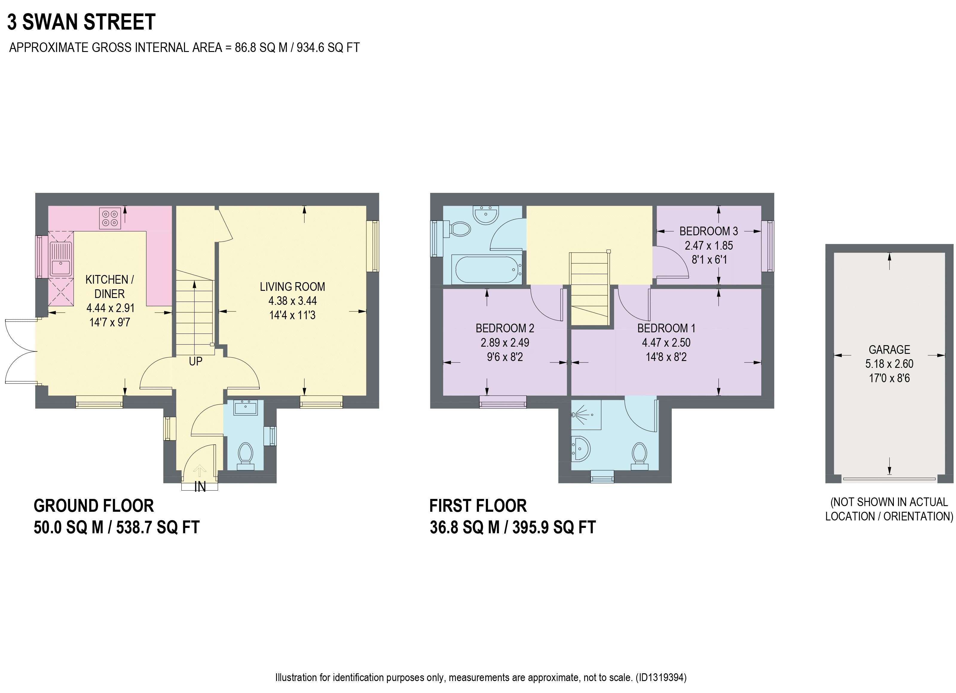 3, Swan Street, Chesterfield floorplan