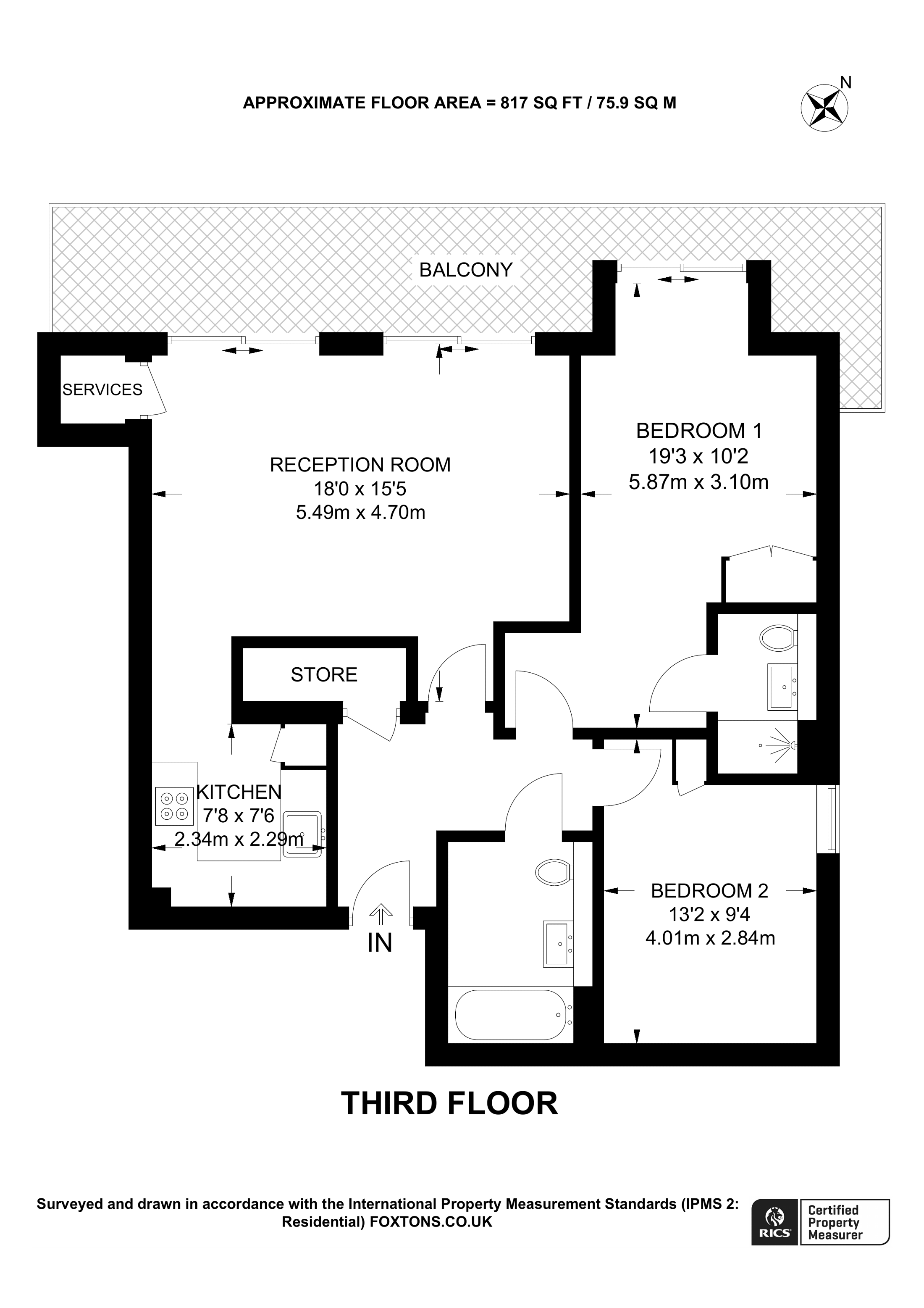 The Cascades, Hampstead floorplan