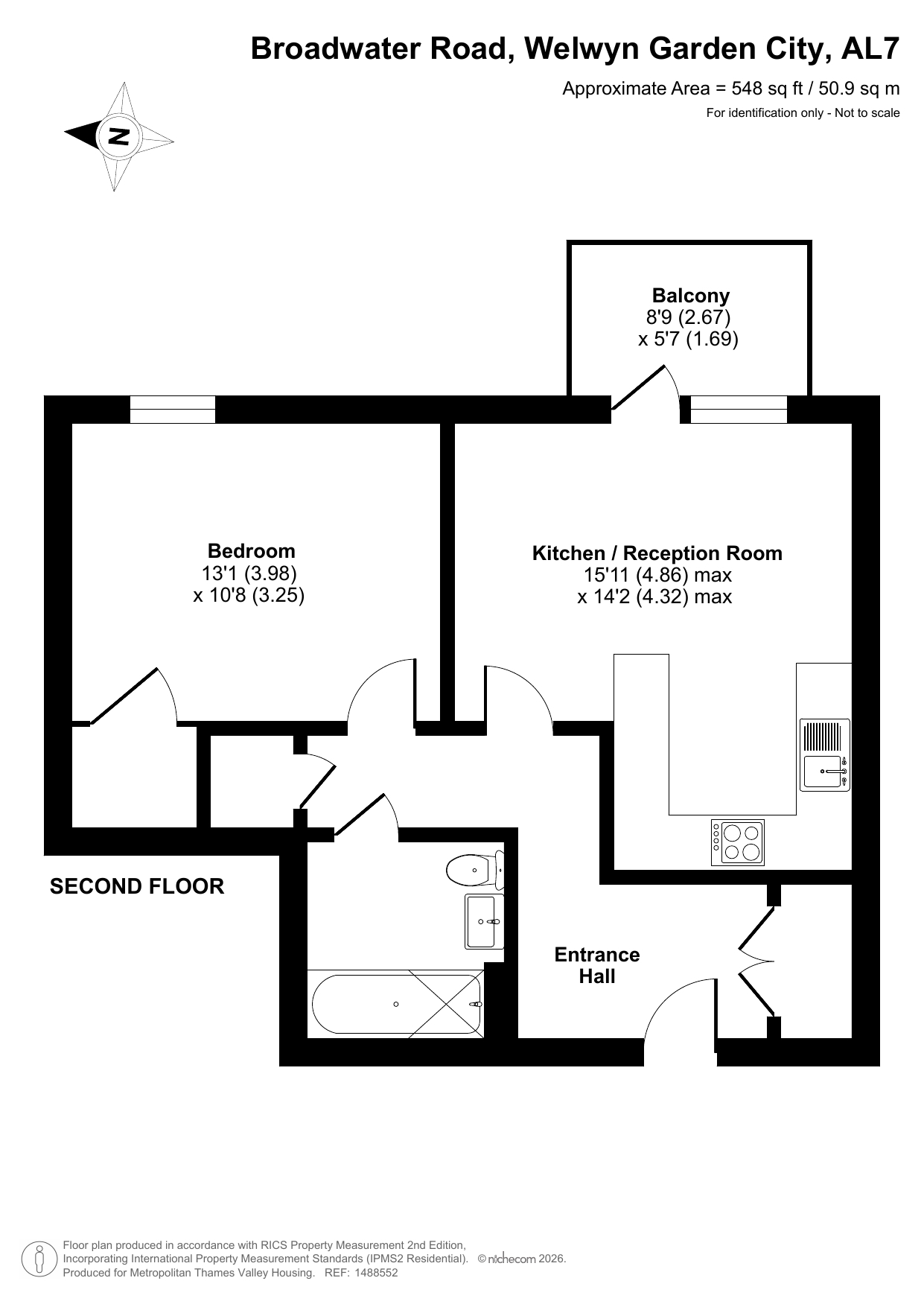 Huntington House Broadwater Road, Welwyn Garden City floorplan