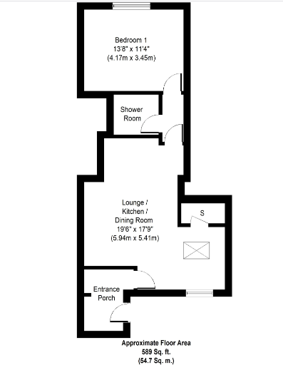1B, Blake House, 
River Lane, River Lane, Saltney floorplan