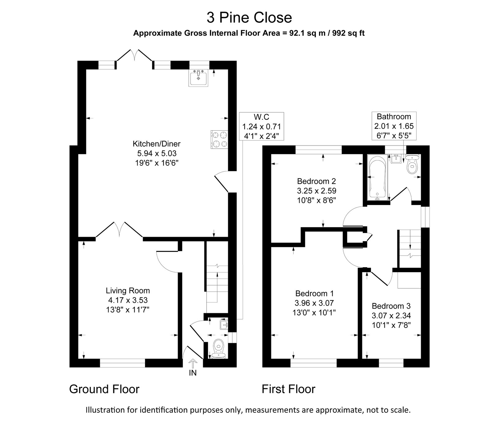 3, Pine Close, Blackburn floorplan