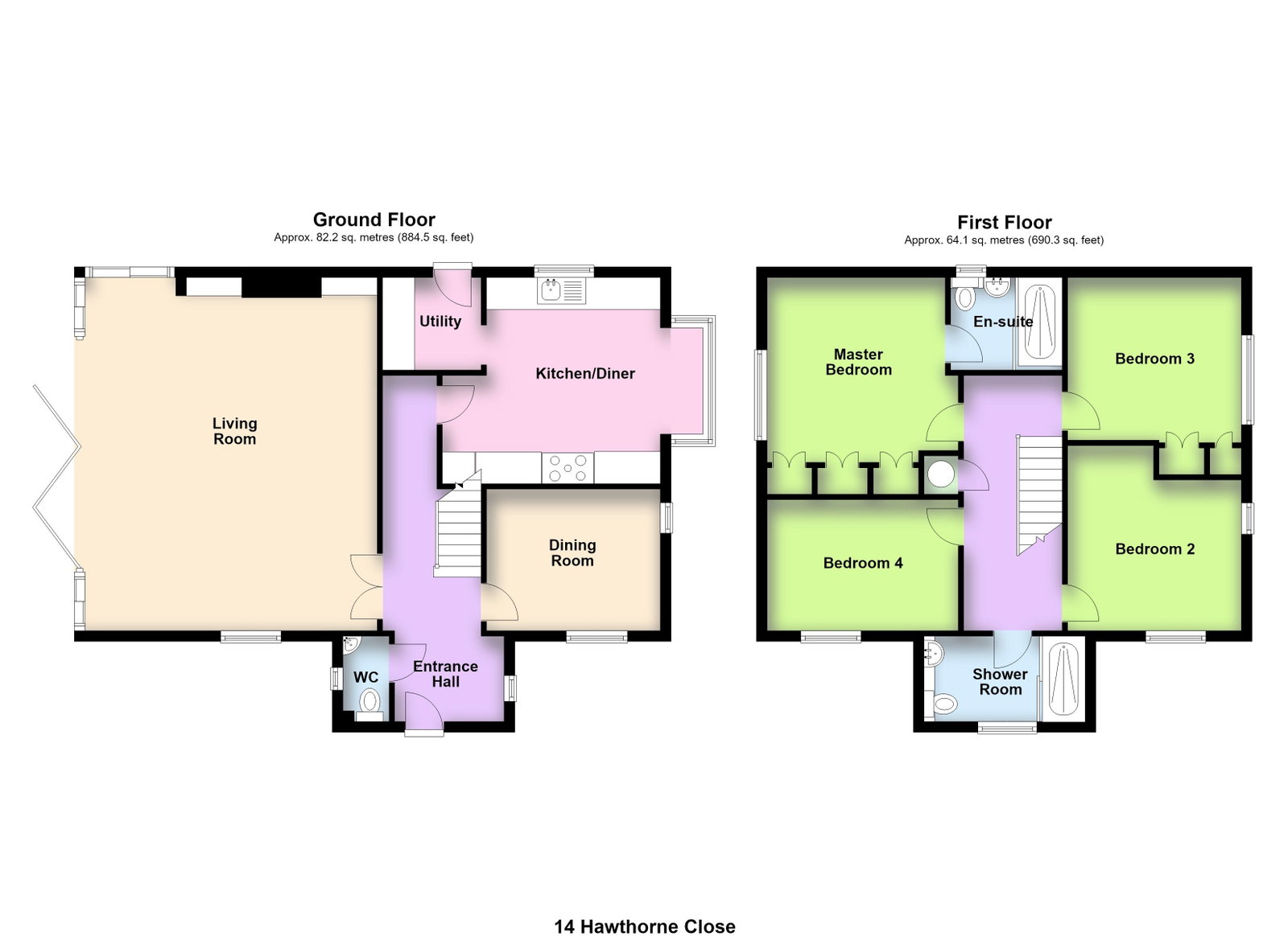 14, Hawthorne Close, Gainsborough floorplan