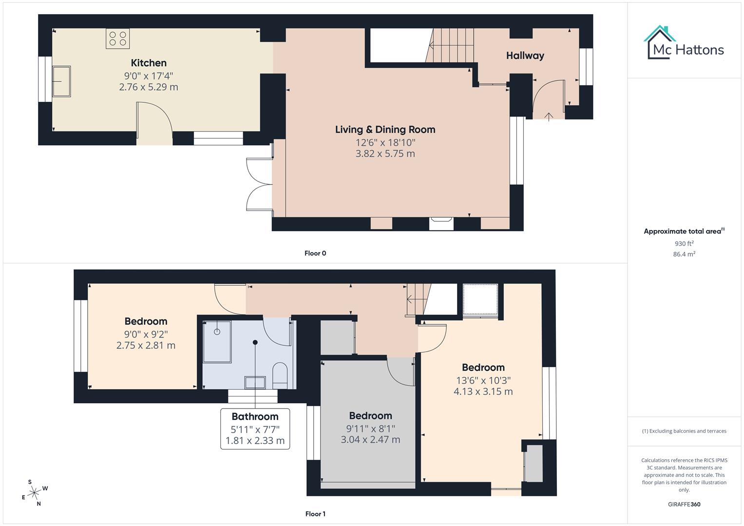 3, Crown Road, Kenfig Hill floorplan