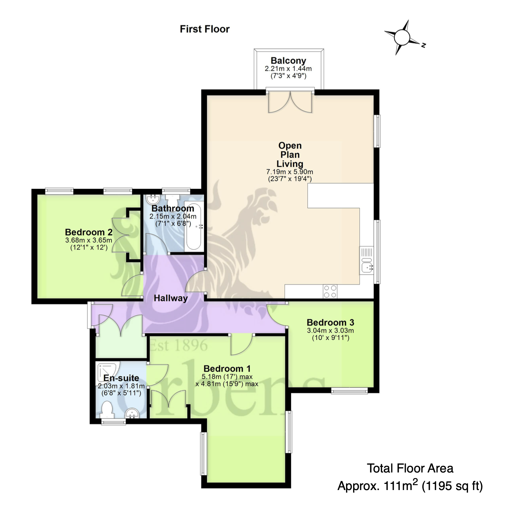 Flat 6 The Mulberrys, Victoria Avenue, Swanage floorplan