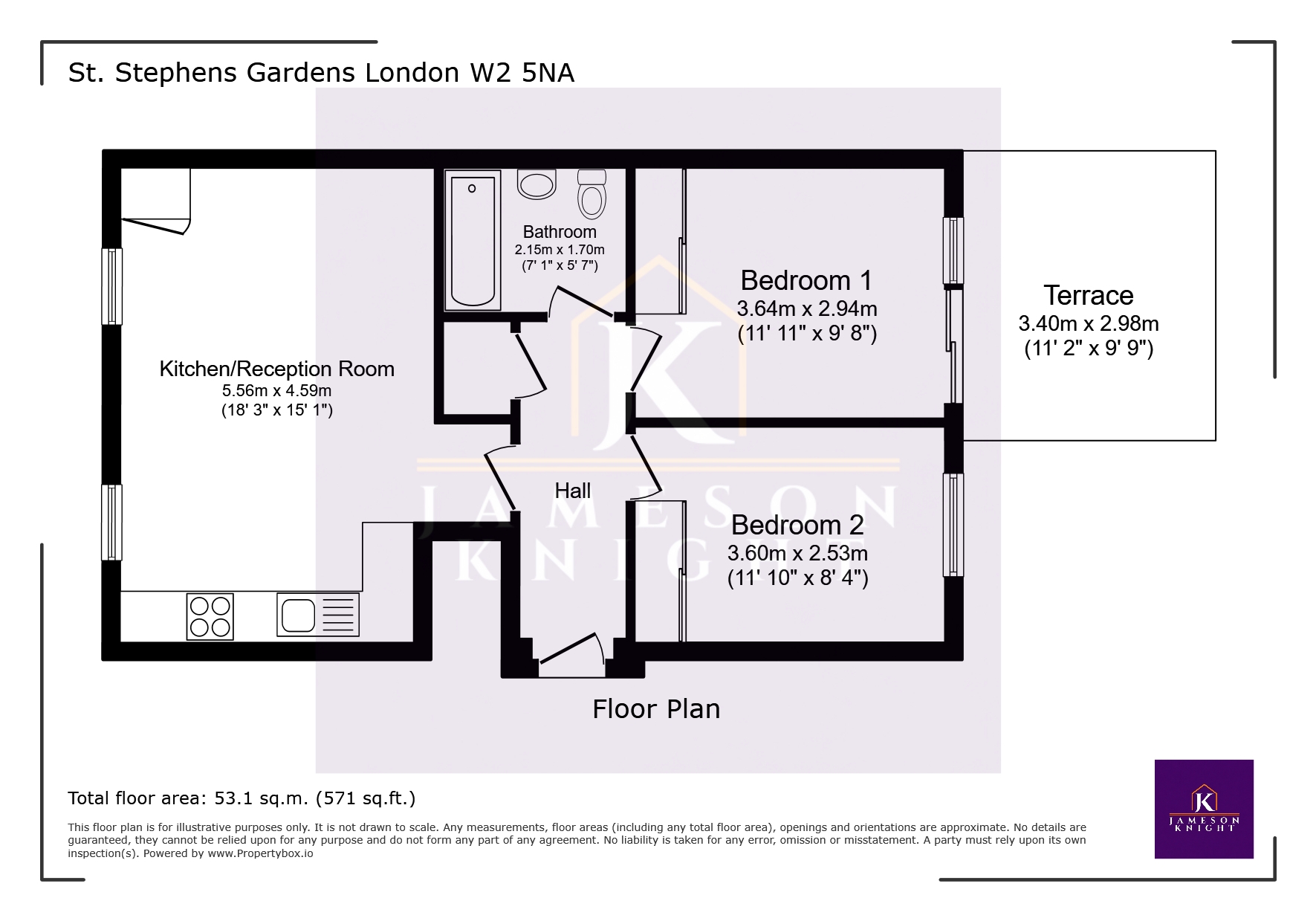 Flat 16 33, St Stephen's Gardens, Greater London floorplan