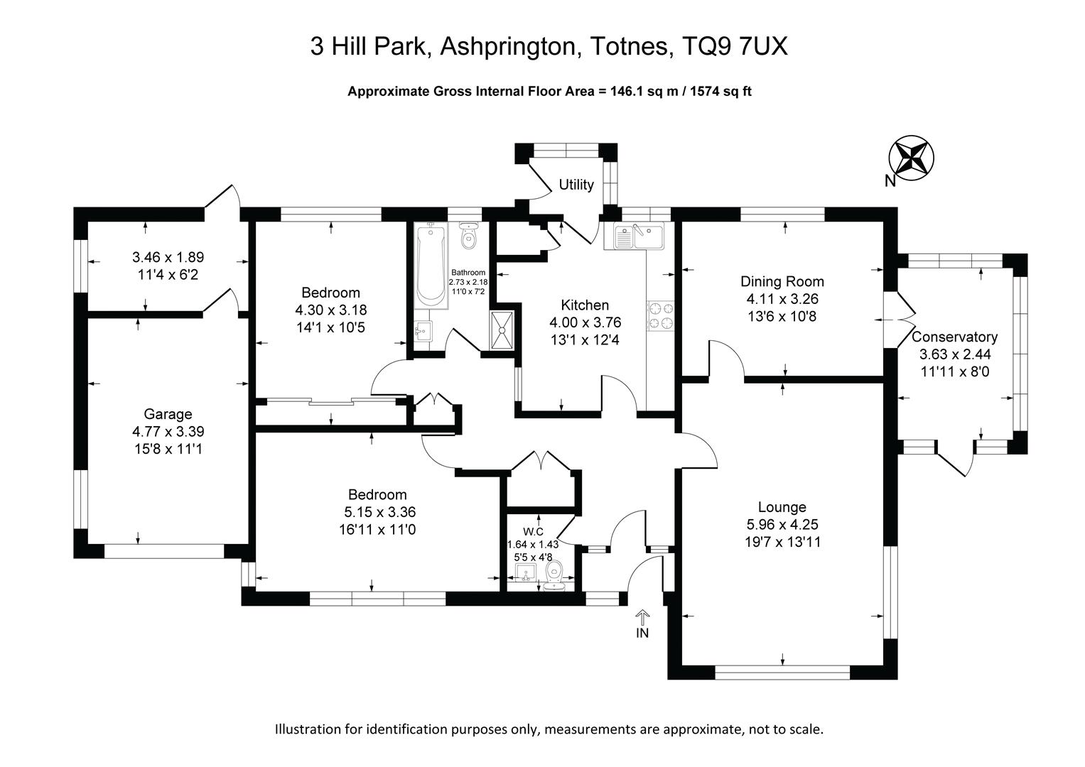 3 Hill Park, Hill Park, Totnes floorplan