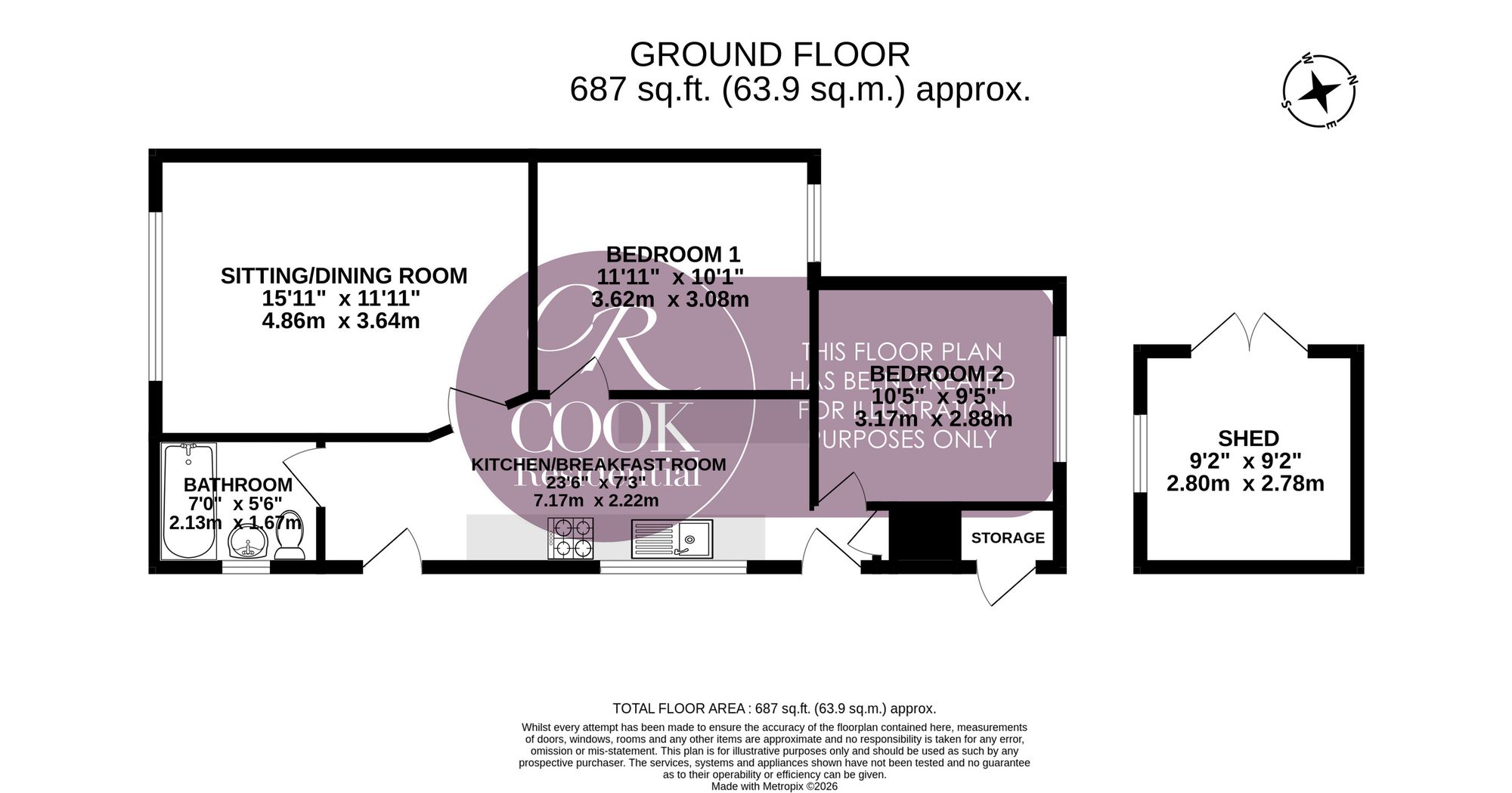 28 Kingsmead Close, Cheltenham floorplan