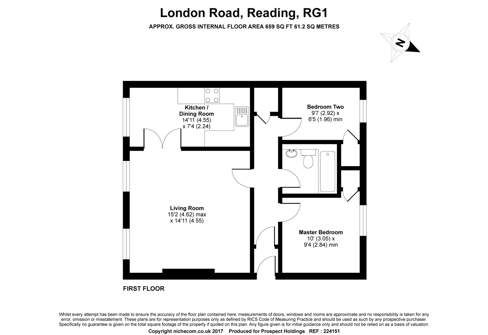 2 Bedrooms Flat to rent in Albion Terrace, London Road, Reading, Berkshire RG1