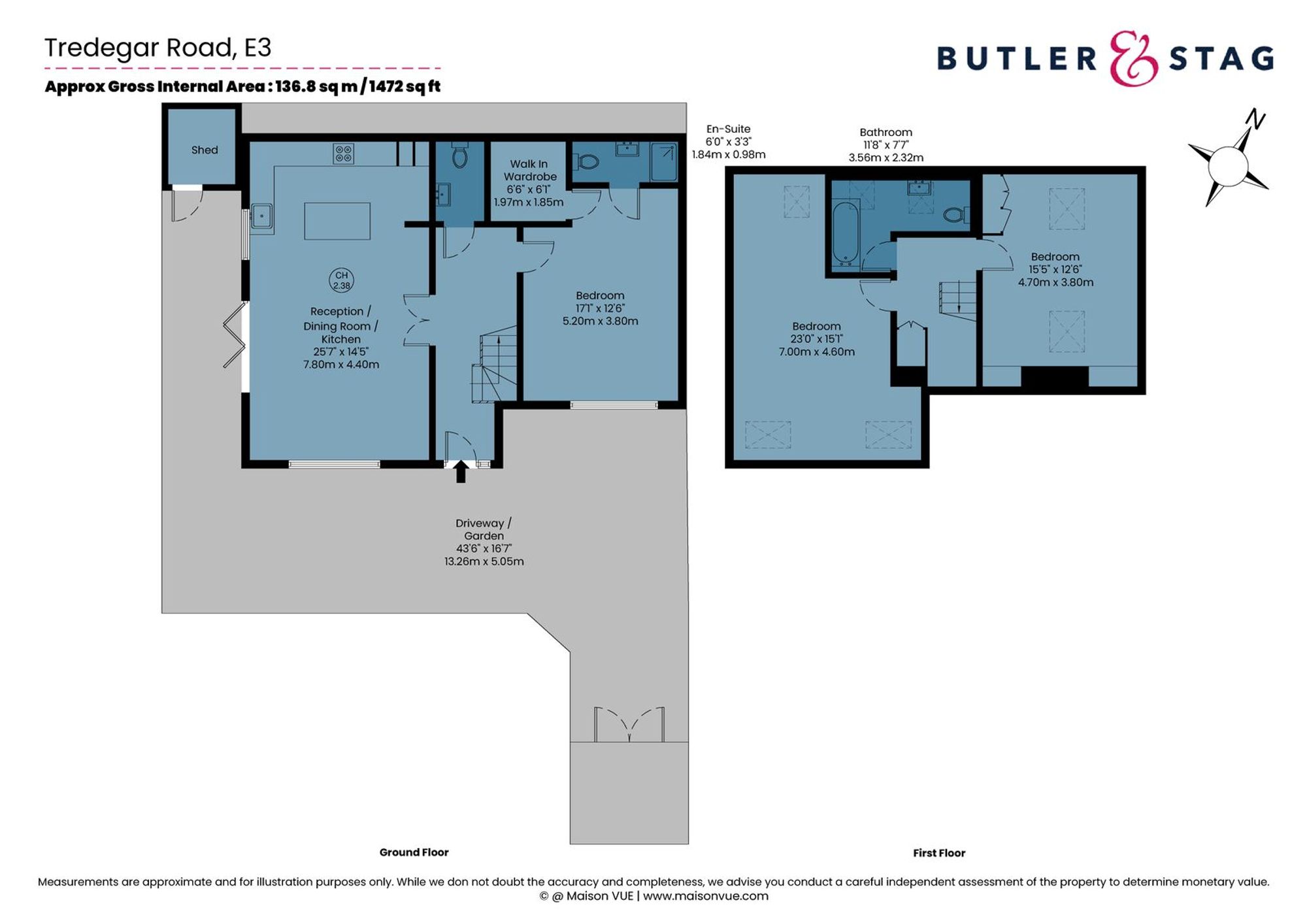 131a Tredegar Road, London floorplan