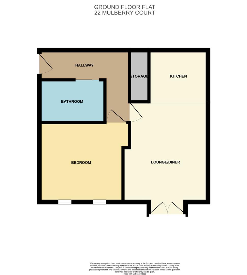 Flat 22 Mulberry Court, Victoria Street, Burnham-On-Sea floorplan