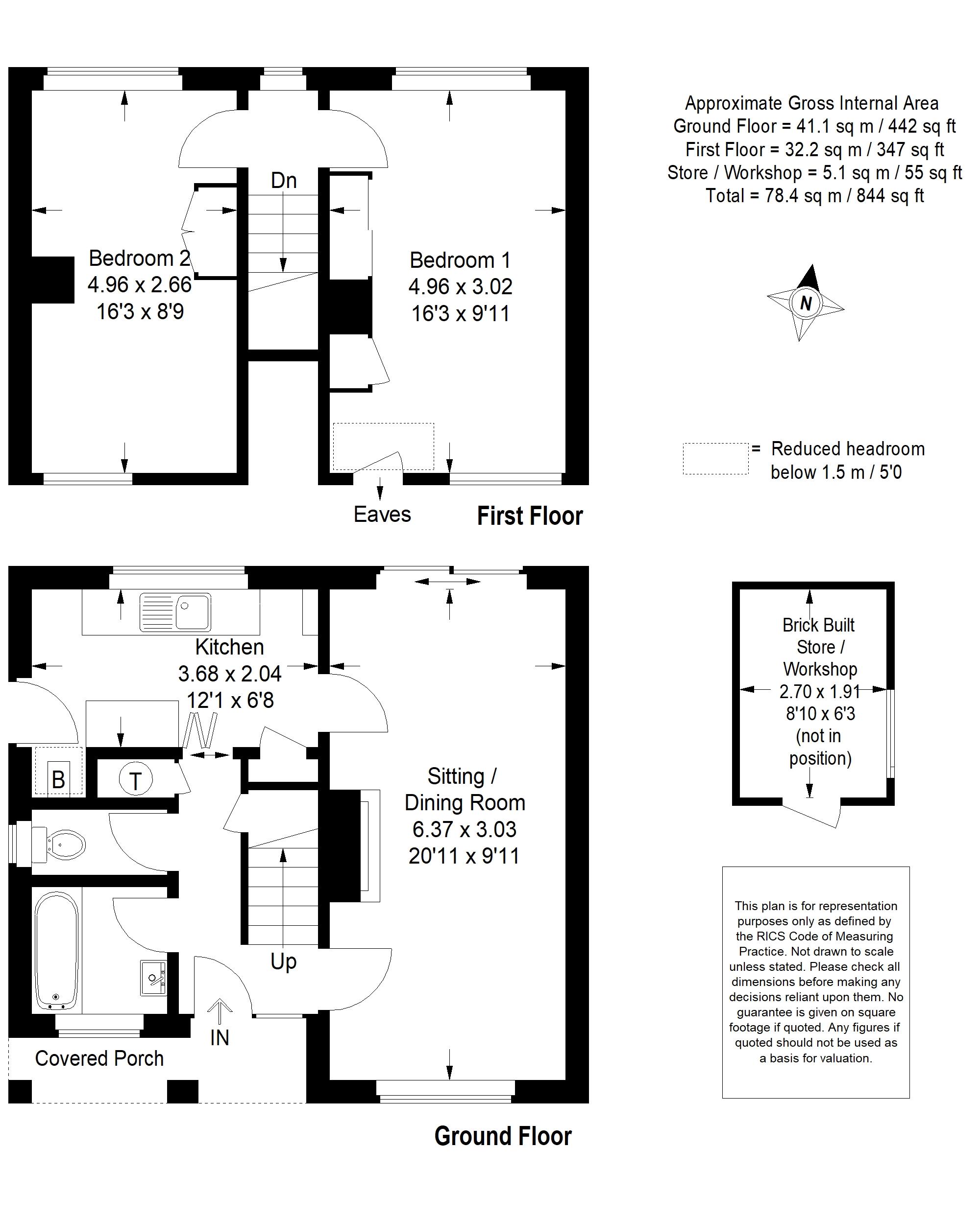 2 Bedrooms Terraced house for sale in Westonfields, Albury, Guildford GU5