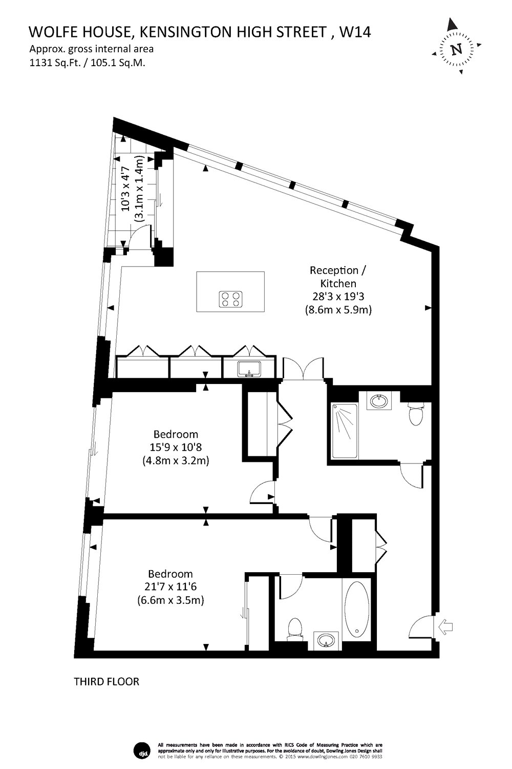 2 Bedrooms Flat to rent in Wolfe House, Kensington High Street, London W14