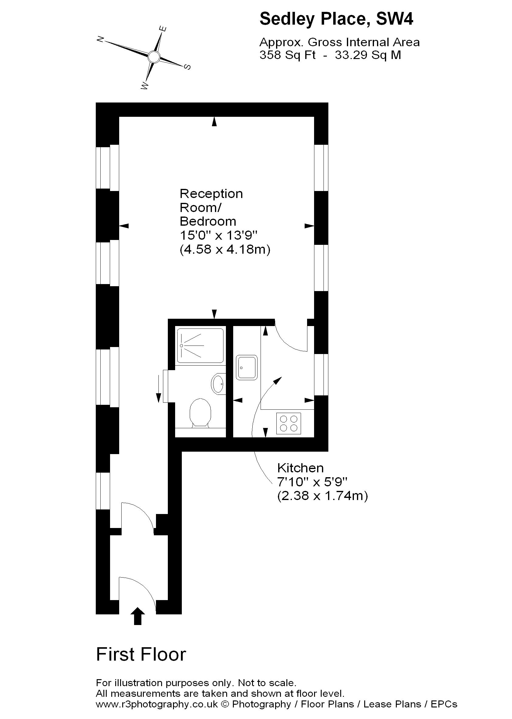 Flat 6, 68c, Venn Street, London floorplan